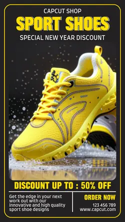 New Year Sport Shoe Promotion Sale Instagram Story