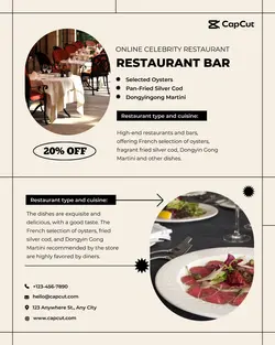 Tourism Promotion restaurant show simple style