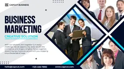 Non - Marketing Facebook Cover Business White And Blue Modern Style