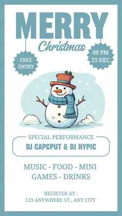 Merry Christmas Celebration Invitation Instagram Story