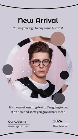Man T-Shirt Product Display Instagram Story
