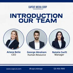 White MInimalist Business Team Introduction Instagram Post