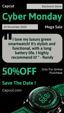 Cyber Monday Smartwatch Promotion Instagram Story