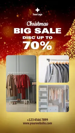 Christmas Big Sale Clothing Instagram Story