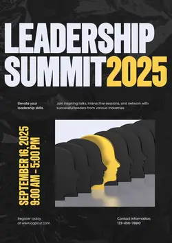 Non-Marketing Campus Event Poster Black Modern