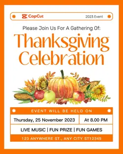 Event Thanksgiving Celebration Instagram Post
