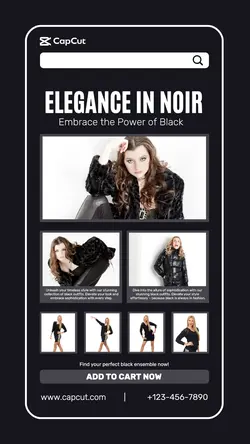 Fashion Clothing Product Display Instagram Black and White