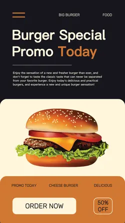 Burger Special Promotion Illustration Tiktok Post