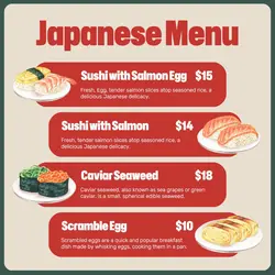 Japanese Food Menu Promotion Instagram Post