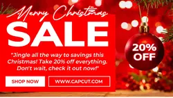 Christmas Sale Promotions Banner Twitter Post