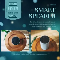 Instagram Post Electronics Smart Speaker Promotion