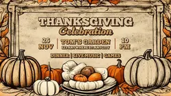Vintage Thanksgiving Celebration Invitation