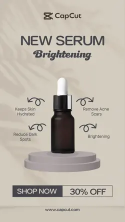 Brown Aesthetic New Product Serum Instagram Story