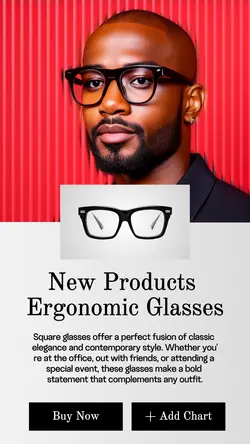 Ergonomic Glasses Product Display Promotion Instagram Story