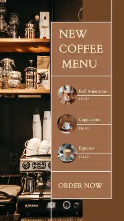 New Coffee Menu Instagram Story