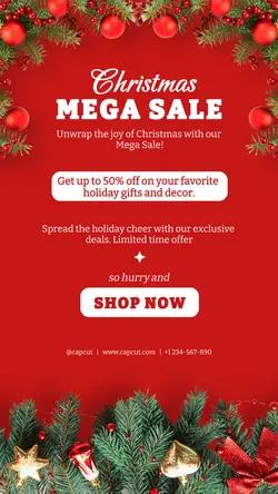 Christmas Day Mega Sale Instagram Story