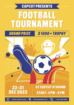 Non-marketing Poster Football Tournament Promotion