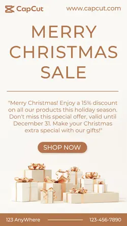 Merry Christmas Sale Promotions Banner Instagram Story