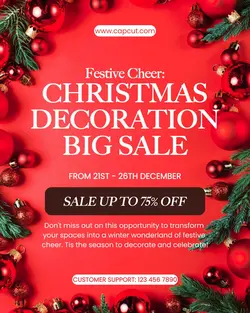 christmas day sale promotion Instagram Portrait