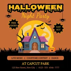 Halloween Night Party Instagram Post