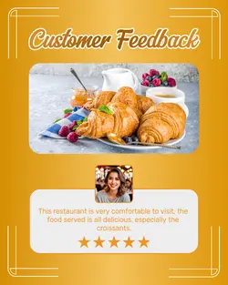 Food and Beverage Croissant Customer Feedback Instagram Portrait