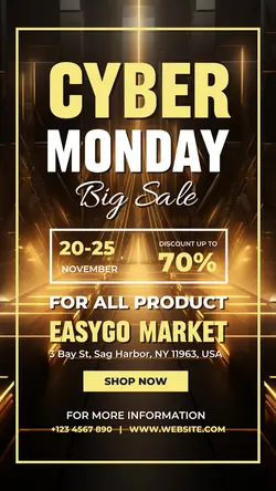 Luxury Cyber Monday Promotion for Social Media Cover