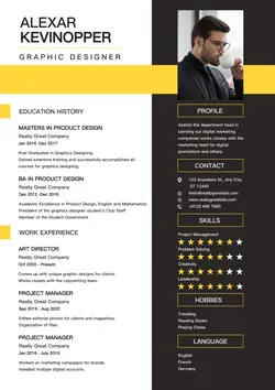 Business Graphic Designer Resume Minimalist