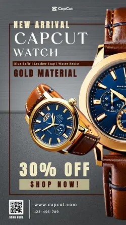 Fashion Watch Promotions Instagram Story Luxury Gold
