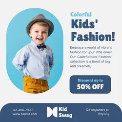 Fashion kids promotion instagram post