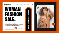 Woman Fashin Sale Black Friday Sale Promotion Website