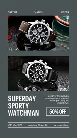 Fashion Man Watch Sale Promotion TikTok