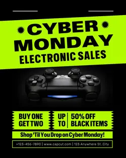 Cyber Monday Electronic Sales Instagram Post 