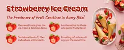 E-commerce Food Strawberry Ice Cream Detail Page