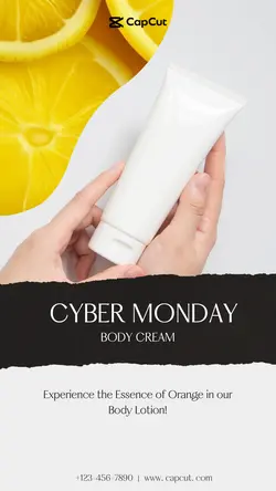 Cyber Monday Beauty & Personal care Body Cream Product display Simplicity