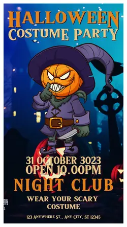 Halloween Costume Party Event Instagram Story