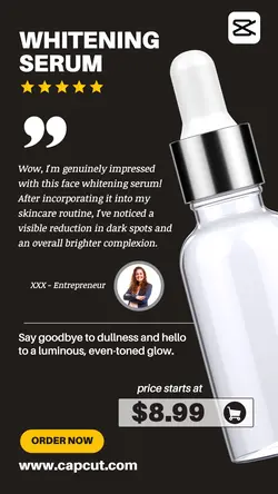 Beauty Face Whitening Serum Product Display Instagram