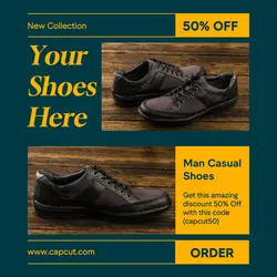 Man Fashion Casual Shoes Promotion Instagram Post