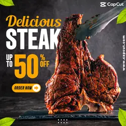 Delicious Steak Promotion Instagram Post