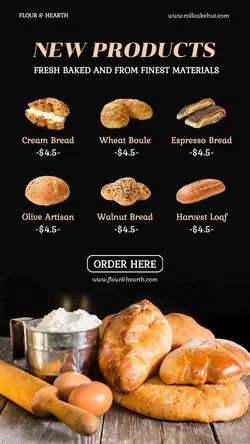 Food/Bread New Product Display Instgram Story
