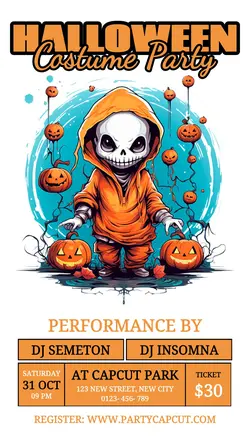 Halloween Costume Party Invitation Instagram Story