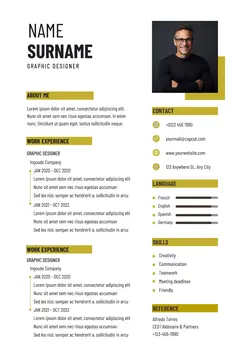 Business Graphic Designer Resume Minimalist