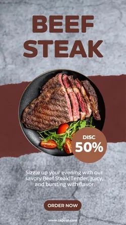 Beef Steak Food Promotion Instagram Story