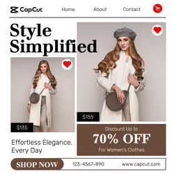 2 Multi-Product Image Women's Clothes Promotional