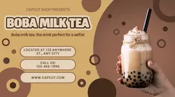 Boba Milk Tea Food Promotion Facebook Ad