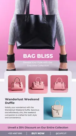 5 Multi-product Image Handbag Product Display for Instagram Story