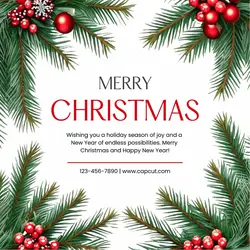 Merry Christmas Celebration Invitation Instagram post