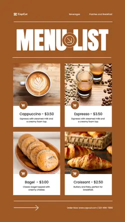 Coffee Shop Menu List Tiktok Post