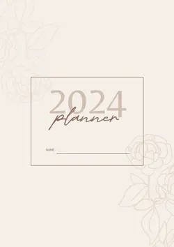 Non-marketing Planner & Schedule 2024 Minimalist Brown Cover