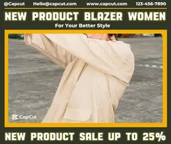Fashion New Product Women Blazer Display Facebook Post