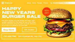 Happy New Year Burger Sale